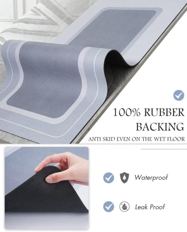 Anti-Slip Water Absorbent Runner & Mat Set